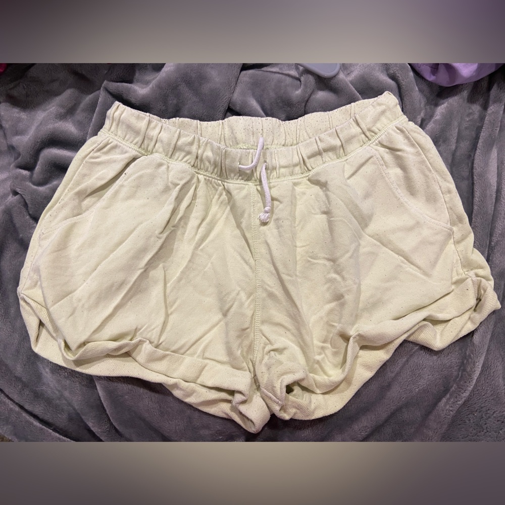 Fluorescent yellow/green sweat shorts